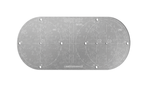 [EK-FLQ-GAR] Square plastic frame Flank Pure white Plastic