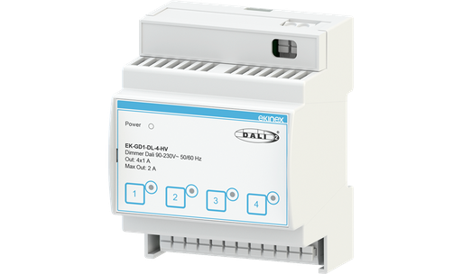 [EK-GD1-DL-4-HV] DALI Dimmer 90-230V AC 4 channels