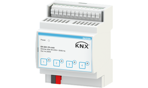 [EK-GD1-TP-4-HV] Dimmer KNX 90-230V~50/60Hz 4 channels