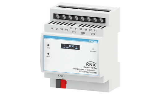 [EK-MS1-TP-TA] KNX three-phase secondary energy meter for external CT