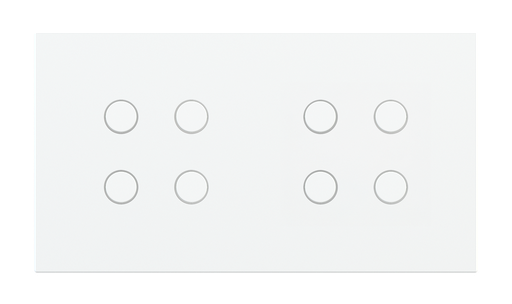[EK-P2A-44-SSB] Magnetic plate 2-fold for 4-rocker push buttons Proxima series Metal Steel Brushed