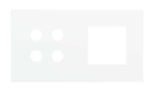 [EK-P2A-4P-SSB] Magnetic plate 2-fold for 4-rocker push button + (45x45 mm window) Proxima series Metal Steel Brushed