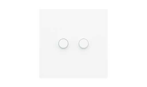 [EK-PQA-2-LBC-P] Square magnetic plate for a 2-rocker push button Proxima series Metal Brass + customization