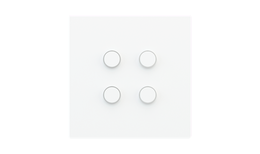 [EK-PQA-4-CBM] Square magnetic plate for a 4-rocker push button Proxima series Metal Black Metal