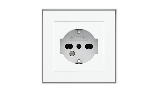 [EK-PSC-UK-GBQ] Square Painted Cover UK socket (55x55) Metal Alluminium
