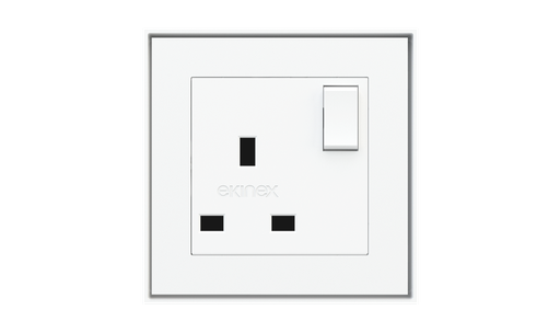[EK-PWS-UK] Power socket UK standard with Switch, 55x55 mm