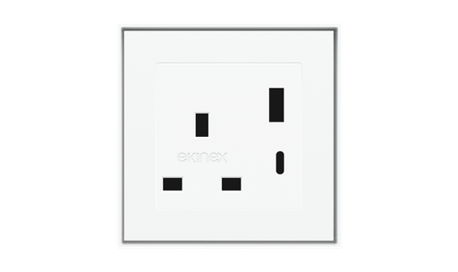 [EK-PWS-UK-USB] Power socket UK standard with USB, 55x55 mm