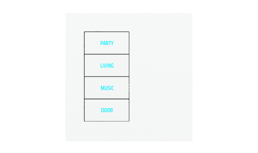 [EK-T4R-20-GAG] Kit 4 rockers 20Venti serie horizontal rectangular (30x15) Silver Plastic