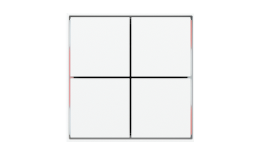 [EK-TQQ-GBQ-EF2] Kit 2 rockers FF square (40x40) for EF2 Metal Alluminium