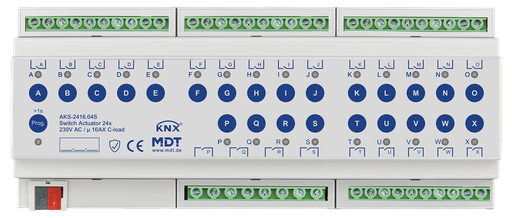 [MDT-AKS-2416.04S] Actionneur 24 sorties KNX 12 modules, 16 A, 230 VCA, charge capacitive, standard
