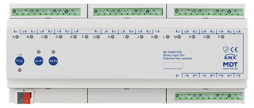 [MDT-BE-32000.03S] Entrée binaire, 32 entrées KNX, 12 modules, libre de potentiel.