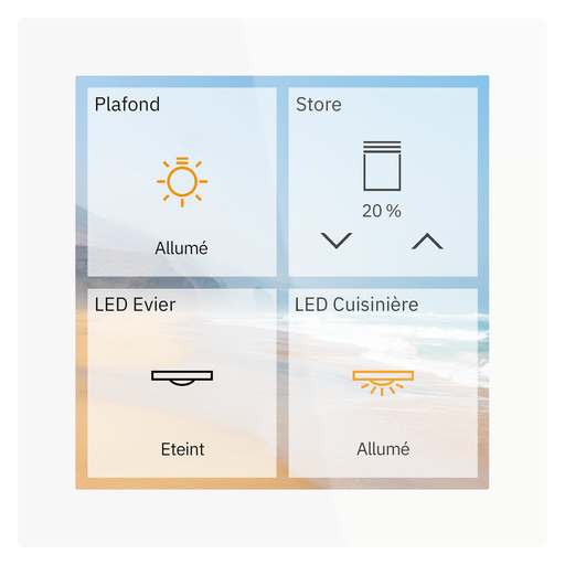 [MDT-GTS-04TW.01S] Écran tactile KNX Smart 4 pouces en finition verre, blanc.
