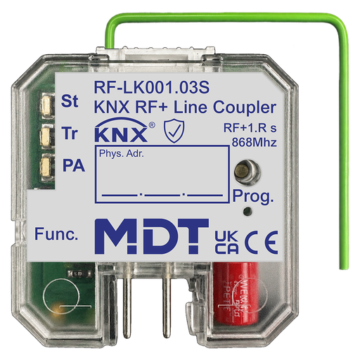 [MDT-RF-LK001.03S] Coupleur de ligne KNX RF+ radio, montage encastré, KNX Secure
