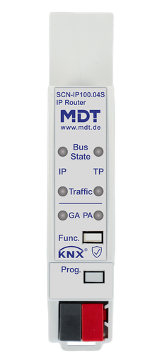 [MDT-SCN-IP100.04S] Routeur IP KNX avec IP Secure et Data Secure, 2 modules. Mail et serveur horaire