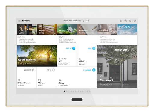 [ABB-A181947] Ecran tactile IPS KNX 10' Blanc/Or satiné,free@home, interphone bifilaire,Wifi