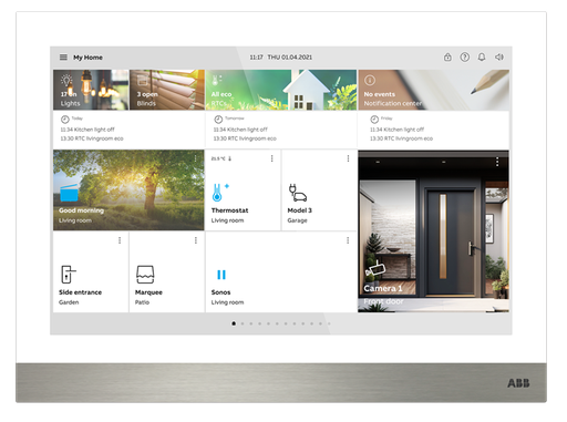 [ABB-H8237-4W] Moniteur IP-TOUCH 10 LAN+WIFI BOUCLE IND blanc