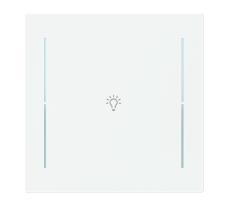 [ABB-LFB/A.1.70.1-44M] Enjo 70x70 KNX 1 TOUCHE ART LINEAR Blanc Matt, Pictogramme Eclairage