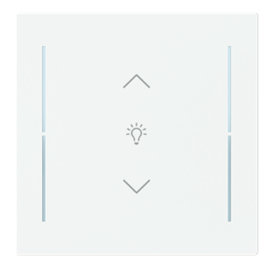 [ABB-LFJ/A.1.70.1-44M] Enjo 70x70 KNX 1 TOUCHE ART LINEAR Blanc Matt, Pictogramme Volets