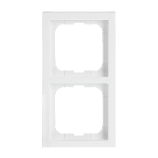 [ABB-BJE28251] Plaque de finition FUTUR LINEAR 2postes, finition Blanc Studio mat, format 63x63