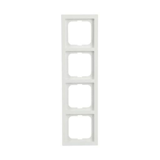 [ABB-586790] Plaque de finition FUTUR LINEAR 4 postes, finition Blanc Studio mat,format 63x64