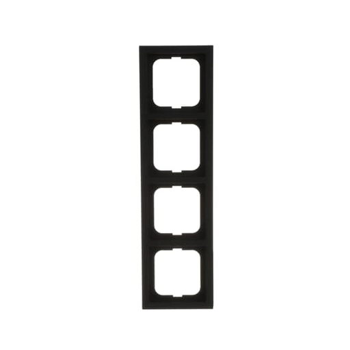 [ABB-586795] Plaque de finition FUTUR LINEAR 4 postes, finition Noir mat, format 63x63