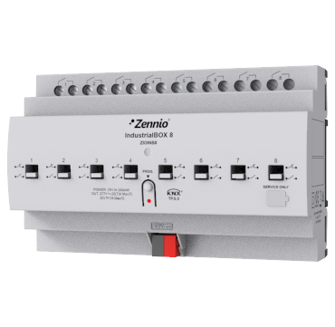 [ZEN-ZIOINB8] IndustrialBOX 8. Actionneur industriel avec 8 sorties (20 A - 200 µF), contrô...